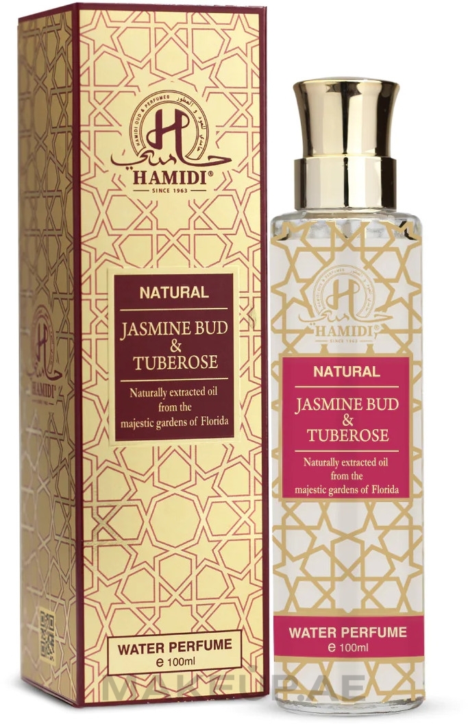 HAMIDI Jasmin-Wasserparfüm 100 Ml – Natürlicher Duft Mit Tuberose & Sandelholz, Für Frische Blumennote